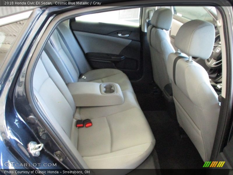 Cosmic Blue Metallic / Gray 2018 Honda Civic EX Sedan