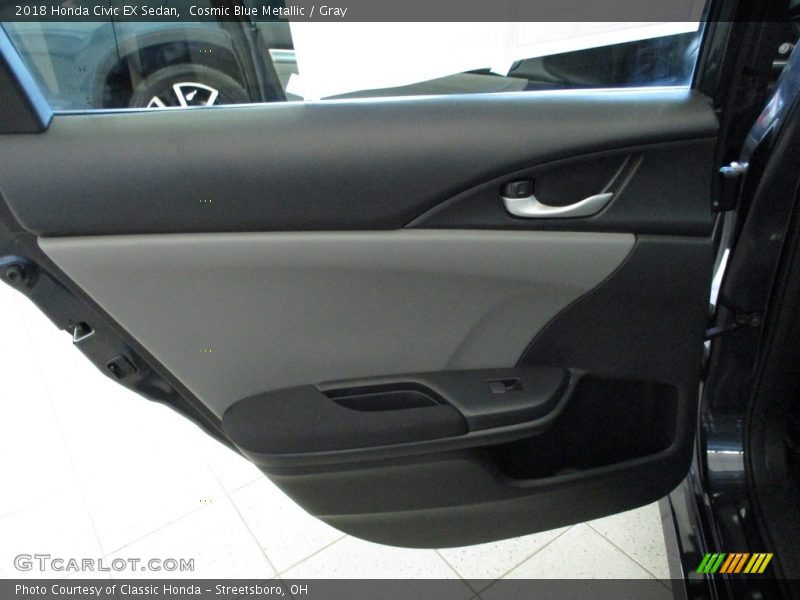 Cosmic Blue Metallic / Gray 2018 Honda Civic EX Sedan
