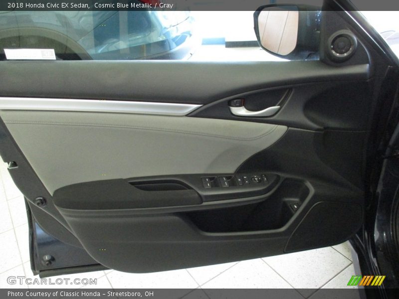 Cosmic Blue Metallic / Gray 2018 Honda Civic EX Sedan