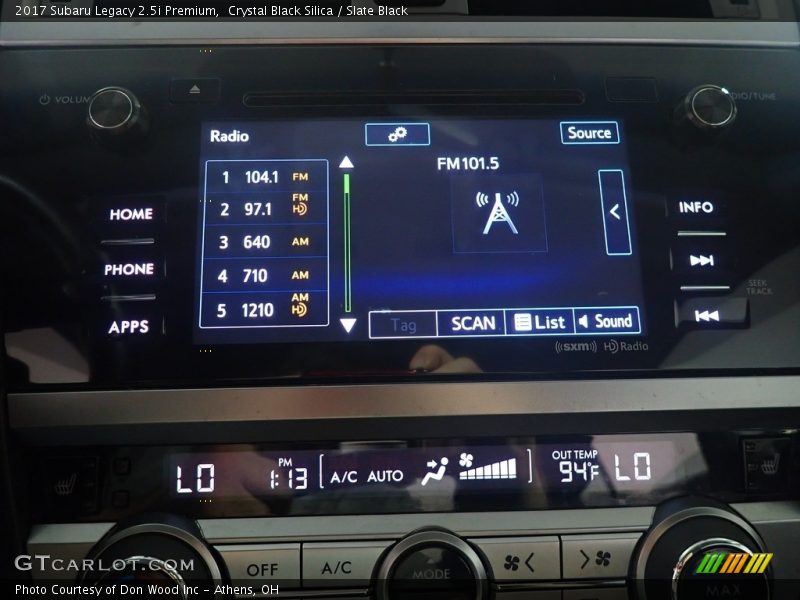 Crystal Black Silica / Slate Black 2017 Subaru Legacy 2.5i Premium