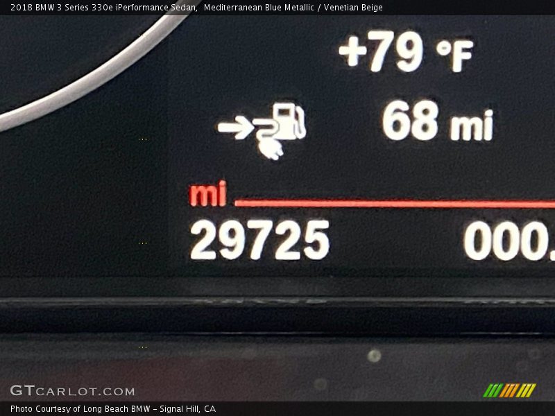 Mediterranean Blue Metallic / Venetian Beige 2018 BMW 3 Series 330e iPerformance Sedan