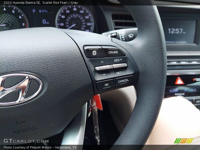 Scarlet Red Pearl / Gray 2020 Hyundai Elantra SE