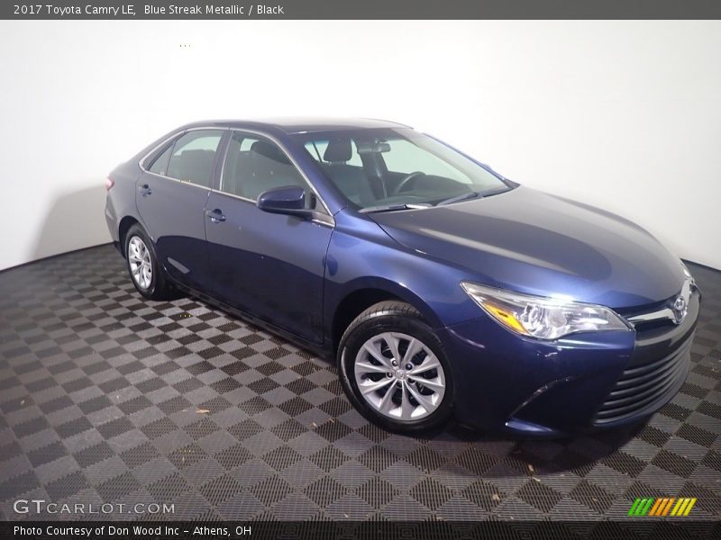 Blue Streak Metallic / Black 2017 Toyota Camry LE