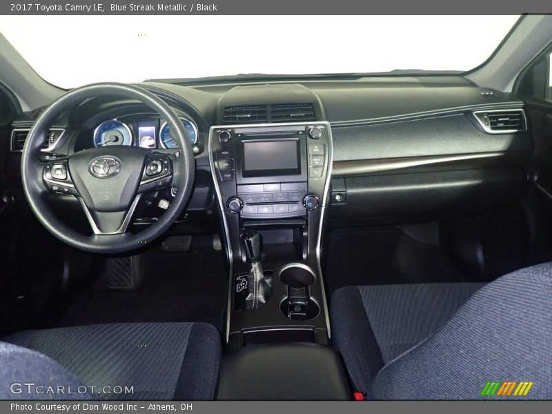 Blue Streak Metallic / Black 2017 Toyota Camry LE