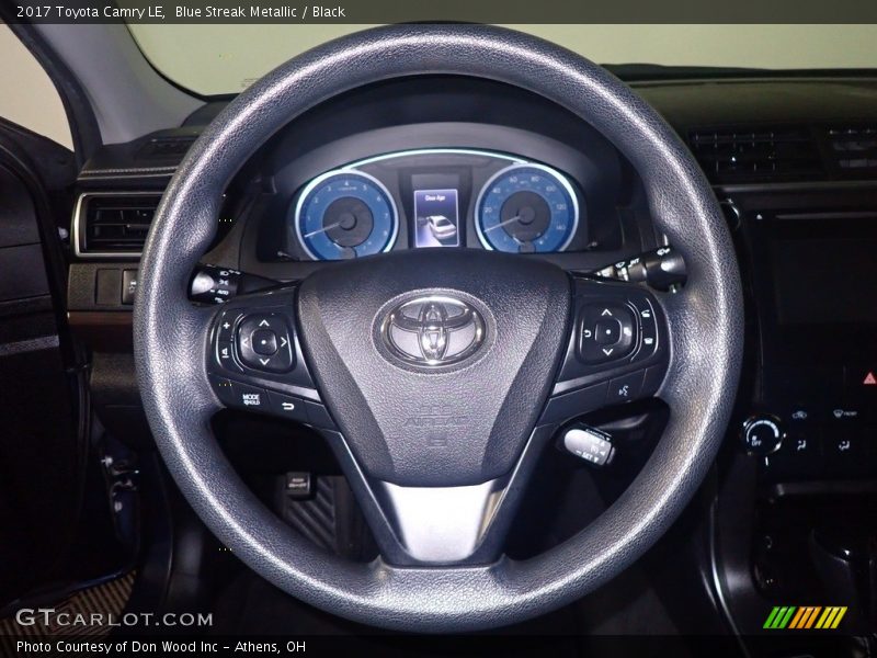 Blue Streak Metallic / Black 2017 Toyota Camry LE