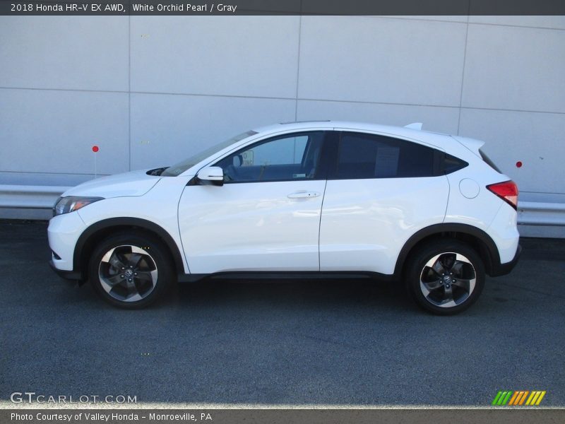 White Orchid Pearl / Gray 2018 Honda HR-V EX AWD
