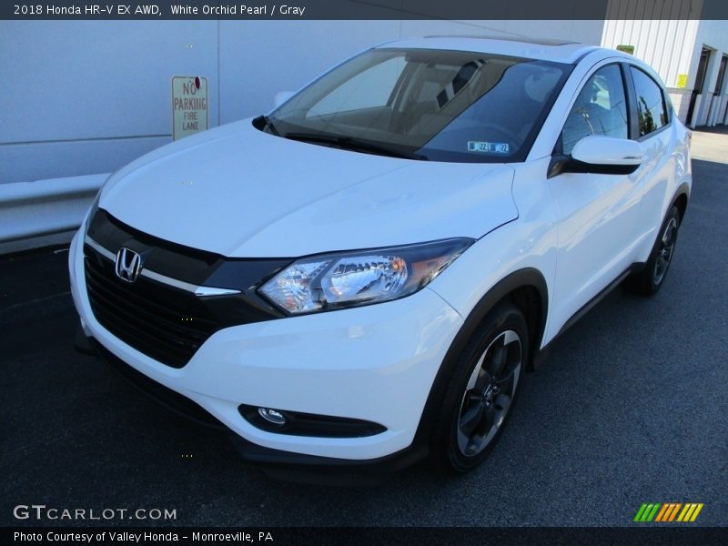 White Orchid Pearl / Gray 2018 Honda HR-V EX AWD