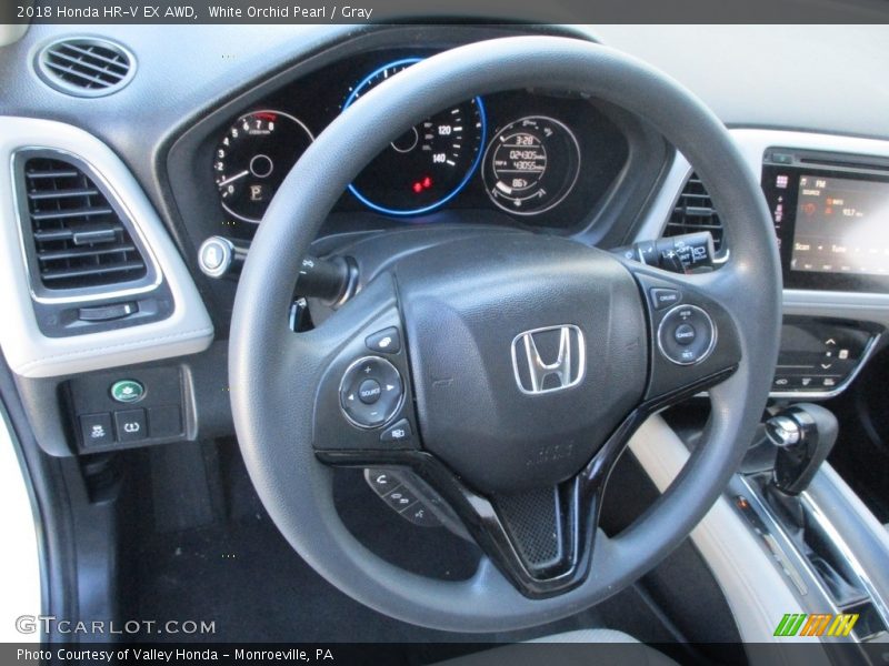 White Orchid Pearl / Gray 2018 Honda HR-V EX AWD