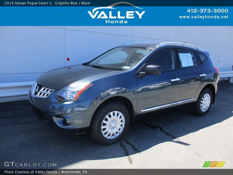 Graphite Blue / Black 2014 Nissan Rogue Select S