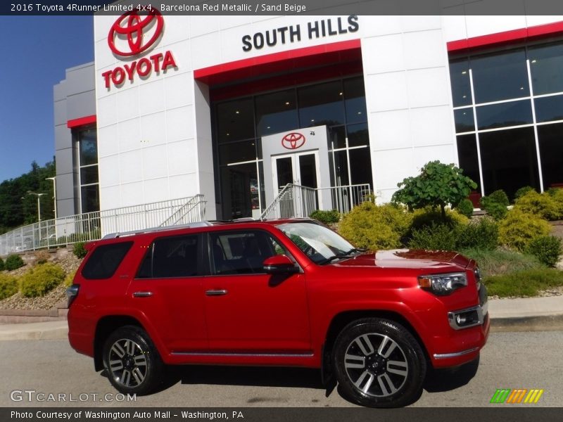 Barcelona Red Metallic / Sand Beige 2016 Toyota 4Runner Limited 4x4