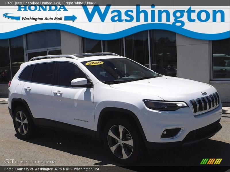 Bright White / Black 2020 Jeep Cherokee Limited 4x4