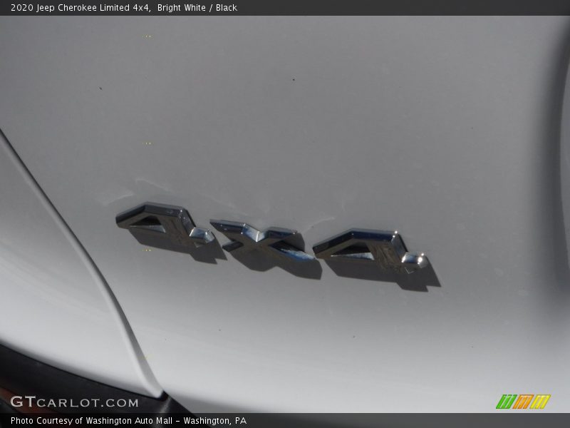Bright White / Black 2020 Jeep Cherokee Limited 4x4