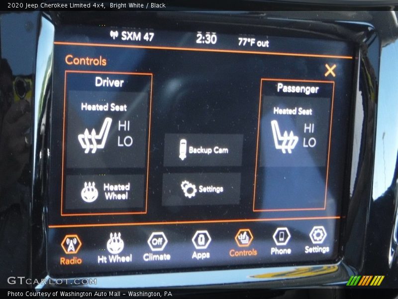 Bright White / Black 2020 Jeep Cherokee Limited 4x4