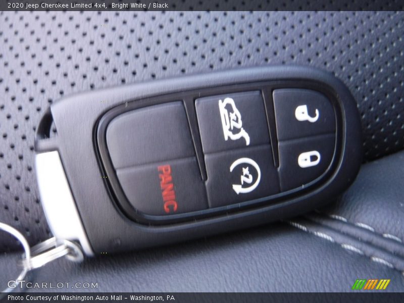 Bright White / Black 2020 Jeep Cherokee Limited 4x4