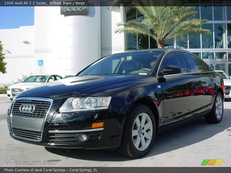 Brilliant Black / Beige 2006 Audi A6 3.2 Sedan