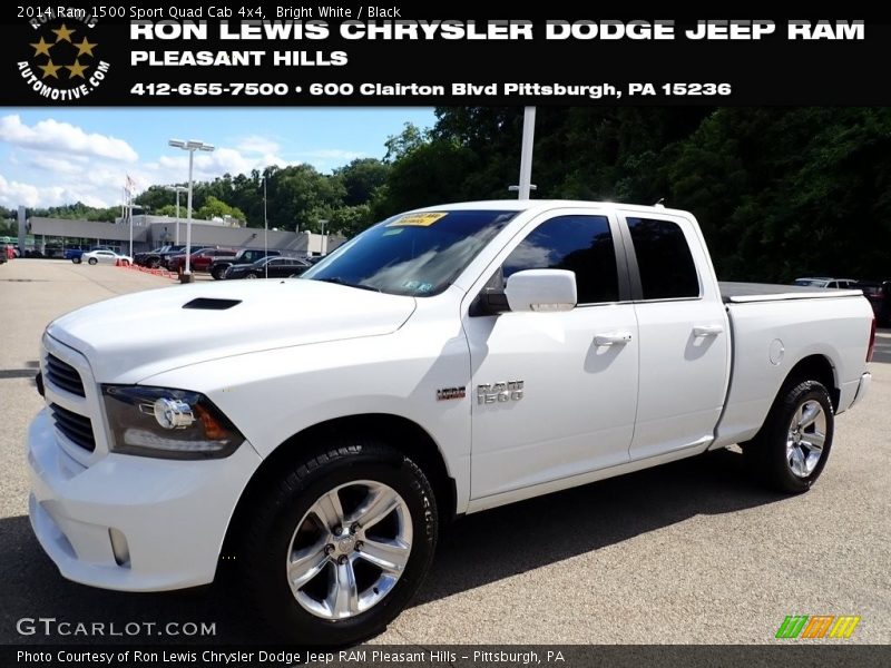 Bright White / Black 2014 Ram 1500 Sport Quad Cab 4x4