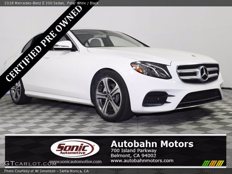 Polar White / Black 2018 Mercedes-Benz E 300 Sedan