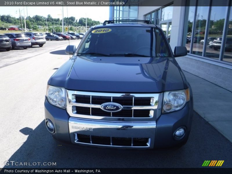Steel Blue Metallic / Charcoal Black 2010 Ford Escape Limited V6 4WD