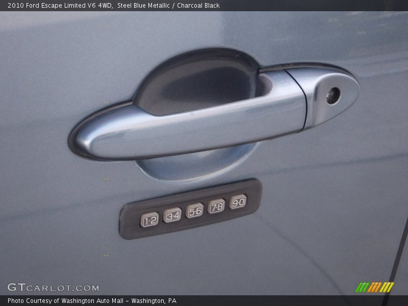 Steel Blue Metallic / Charcoal Black 2010 Ford Escape Limited V6 4WD