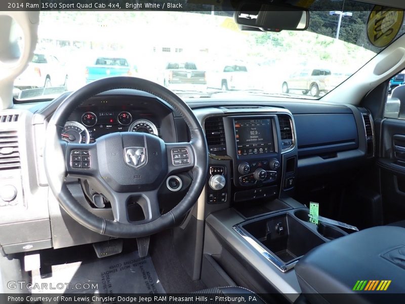 Bright White / Black 2014 Ram 1500 Sport Quad Cab 4x4