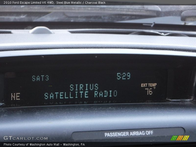 Steel Blue Metallic / Charcoal Black 2010 Ford Escape Limited V6 4WD