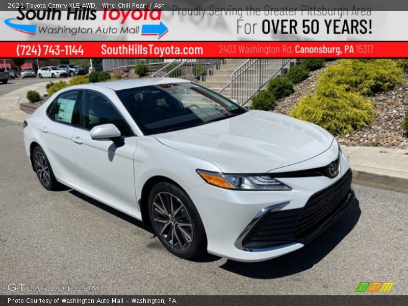 Wind Chill Pearl / Ash 2021 Toyota Camry XLE AWD