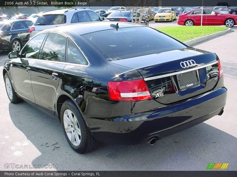 Brilliant Black / Beige 2006 Audi A6 3.2 Sedan