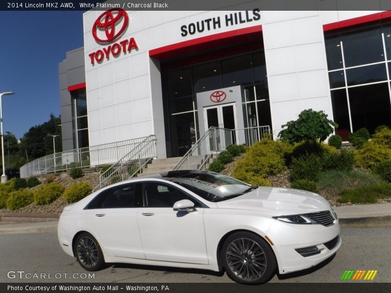 White Platinum / Charcoal Black 2014 Lincoln MKZ AWD