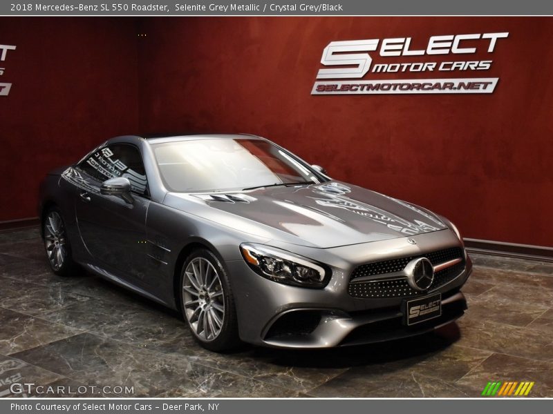 Selenite Grey Metallic / Crystal Grey/Black 2018 Mercedes-Benz SL 550 Roadster