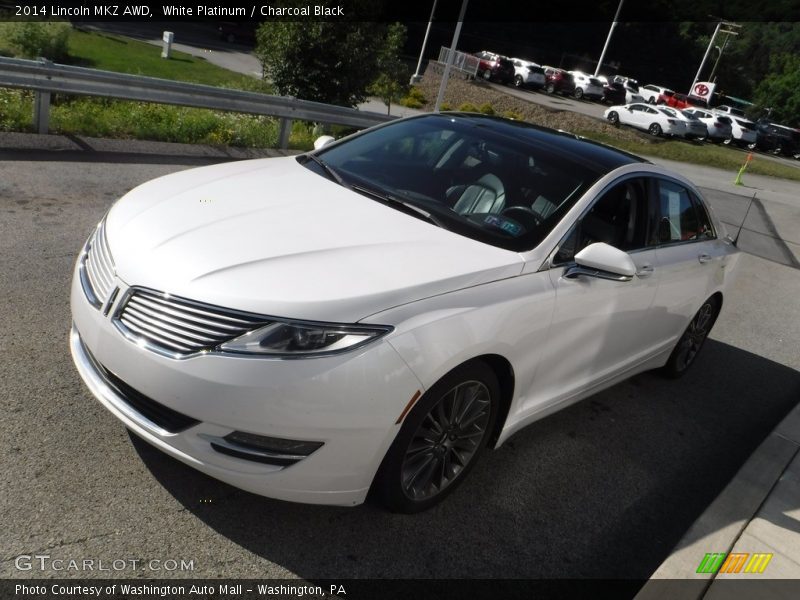 White Platinum / Charcoal Black 2014 Lincoln MKZ AWD