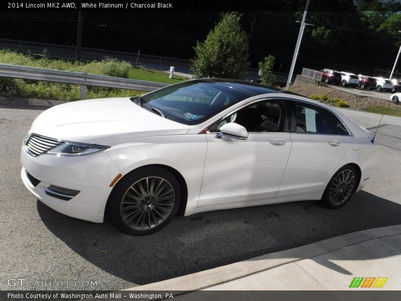 White Platinum / Charcoal Black 2014 Lincoln MKZ AWD