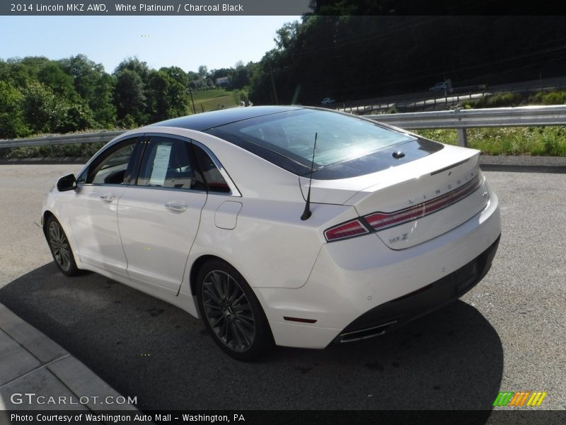 White Platinum / Charcoal Black 2014 Lincoln MKZ AWD