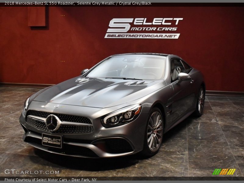 Selenite Grey Metallic / Crystal Grey/Black 2018 Mercedes-Benz SL 550 Roadster