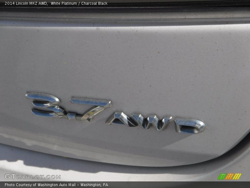 White Platinum / Charcoal Black 2014 Lincoln MKZ AWD