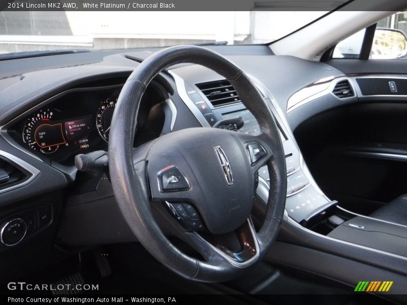 White Platinum / Charcoal Black 2014 Lincoln MKZ AWD