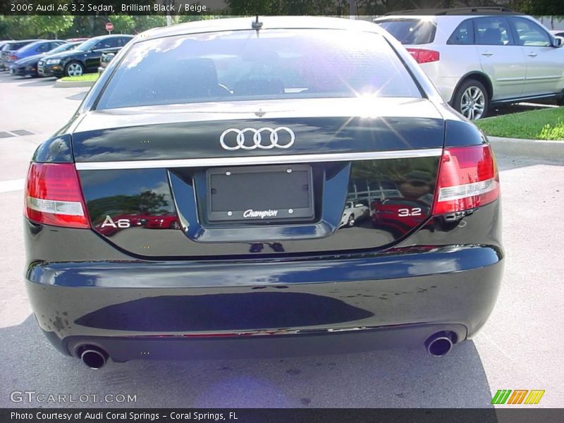 Brilliant Black / Beige 2006 Audi A6 3.2 Sedan