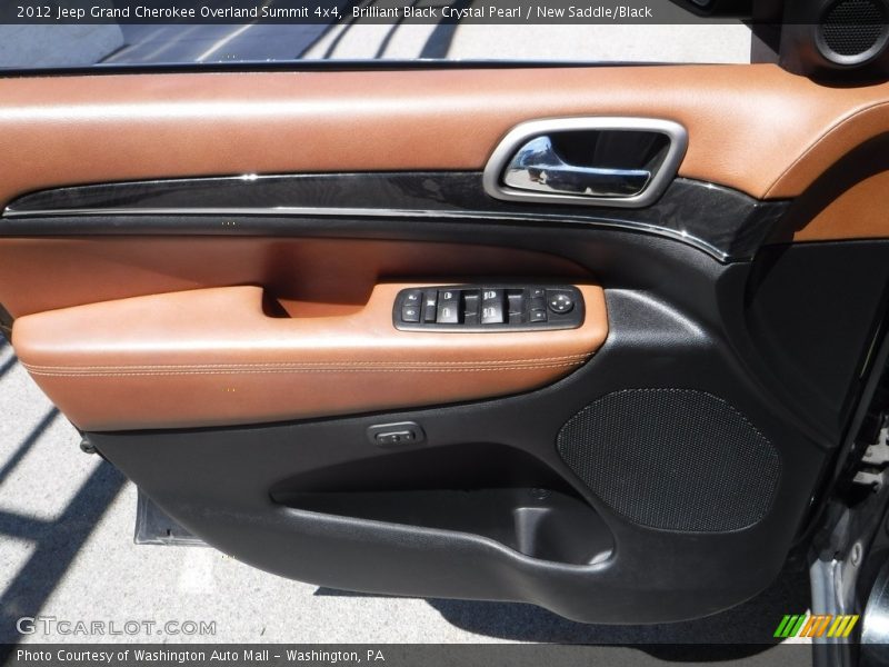 Brilliant Black Crystal Pearl / New Saddle/Black 2012 Jeep Grand Cherokee Overland Summit 4x4