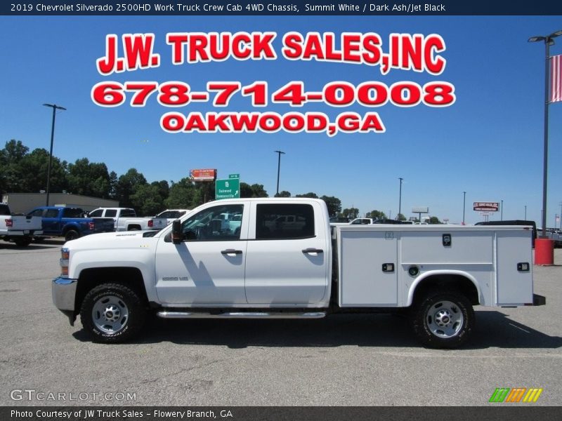 Summit White / Dark Ash/Jet Black 2019 Chevrolet Silverado 2500HD Work Truck Crew Cab 4WD Chassis