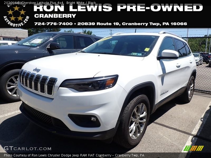 Bright White / Black 2020 Jeep Cherokee Latitude Plus 4x4