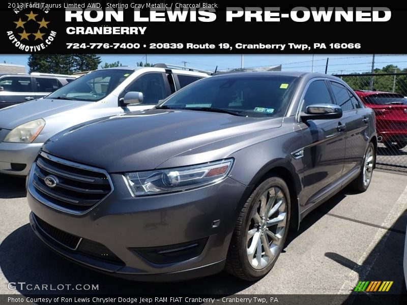 Sterling Gray Metallic / Charcoal Black 2013 Ford Taurus Limited AWD
