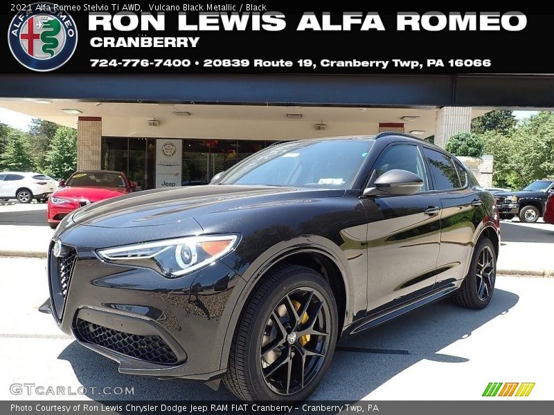 Vulcano Black Metallic / Black 2021 Alfa Romeo Stelvio Ti AWD
