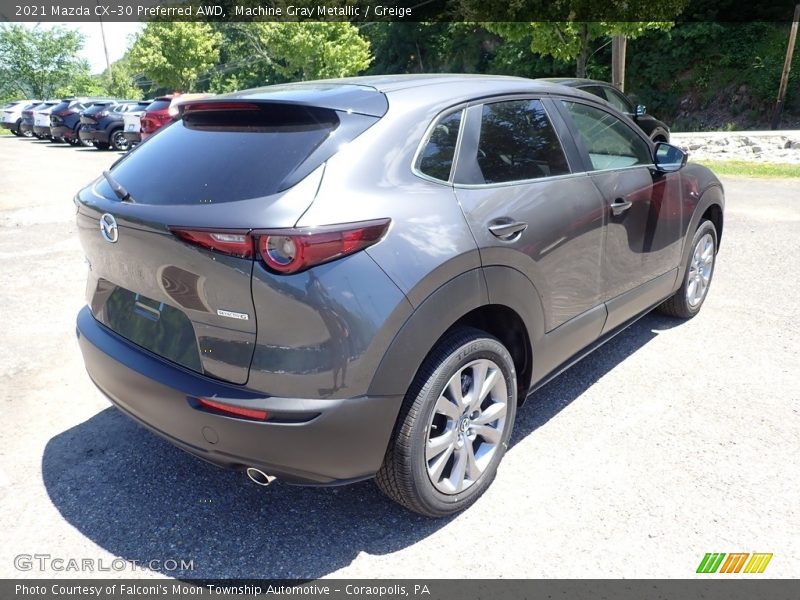 Machine Gray Metallic / Greige 2021 Mazda CX-30 Preferred AWD