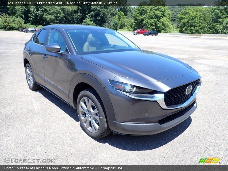 Machine Gray Metallic / Greige 2021 Mazda CX-30 Preferred AWD