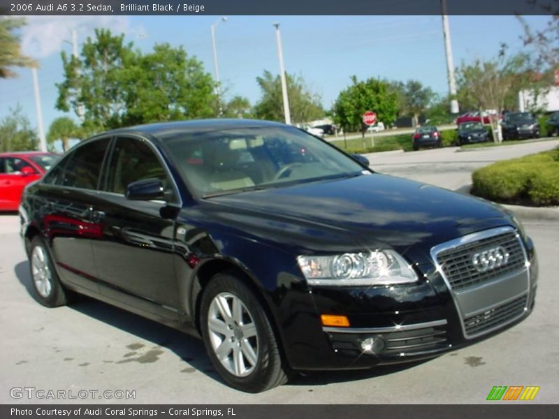 Brilliant Black / Beige 2006 Audi A6 3.2 Sedan