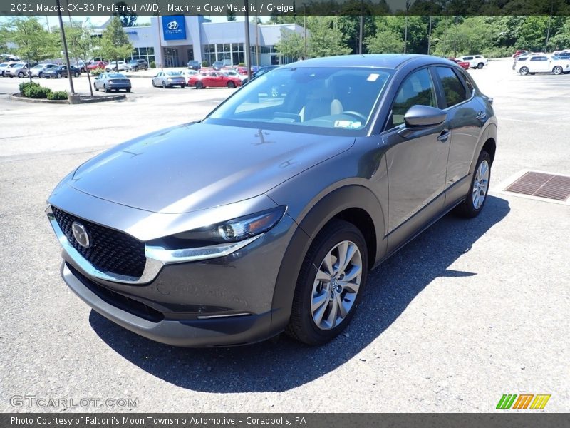 Machine Gray Metallic / Greige 2021 Mazda CX-30 Preferred AWD