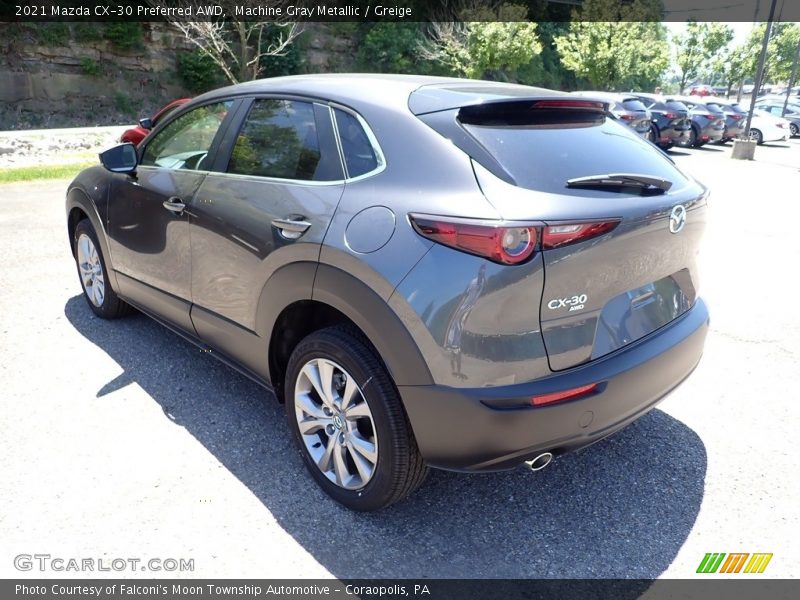 Machine Gray Metallic / Greige 2021 Mazda CX-30 Preferred AWD