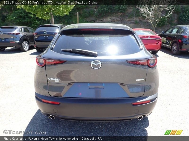 Machine Gray Metallic / Greige 2021 Mazda CX-30 Preferred AWD