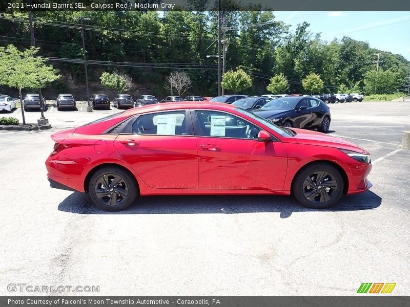 Calypso Red / Medium Gray 2021 Hyundai Elantra SEL