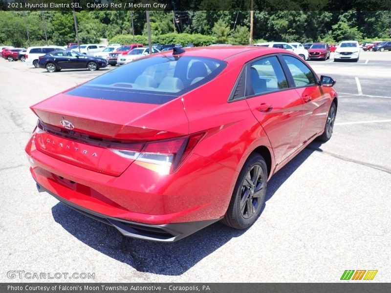 Calypso Red / Medium Gray 2021 Hyundai Elantra SEL
