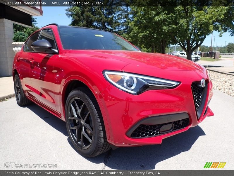 Alfa Rosso (Red) / Black 2021 Alfa Romeo Stelvio Ti AWD